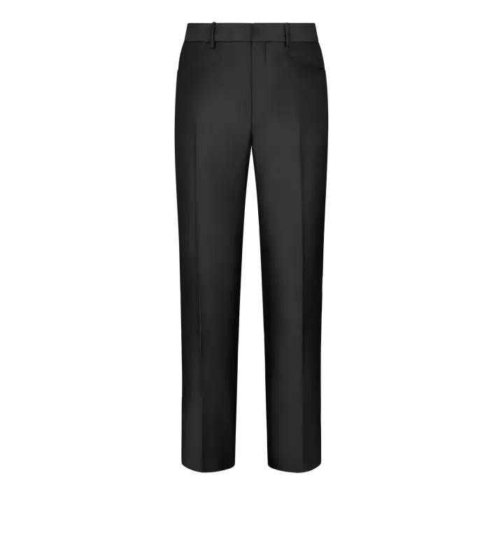 MOHAIR SILK TWILL DYLLAN TROUSER BLACK online